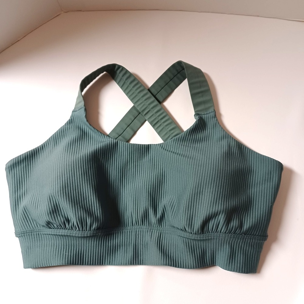 Women's FLX Travel Leisure Ribbed Sports Bra Size Large